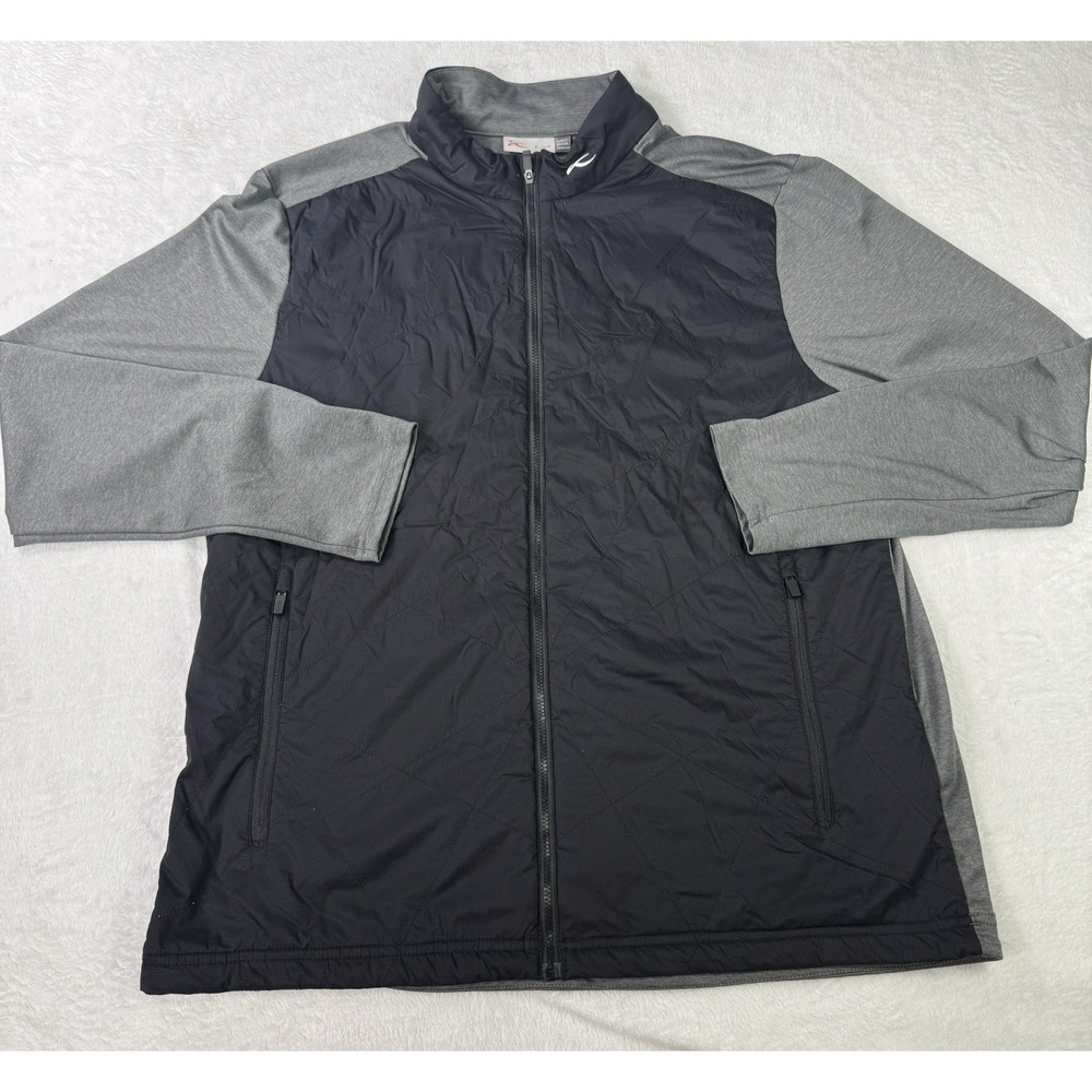KJUS Jacket Mens 2XL Black Retention Insulated Quilted Full Zip Golf Performance
